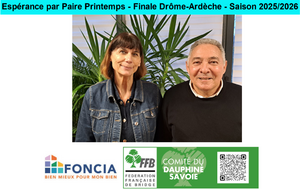 Espérance par Paire Printemps - Finale Drôme-Ardèche