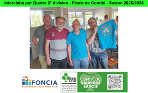 Interclubs par Quatre 2° division - Finale de Comité