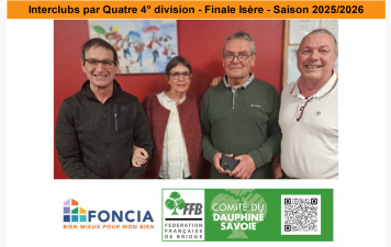 Interclubs par Quatre 4° division - Finale Isère