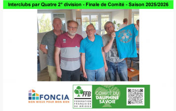 Interclubs par Quatre 2° division - Finale de Comité