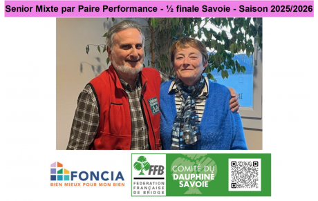 Senior Mixte par Paire Performance - ½ finale Savoie
