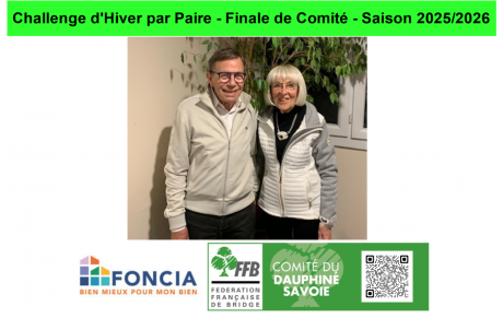 Challenge d'Hiver par Paire - Finale de Comité
