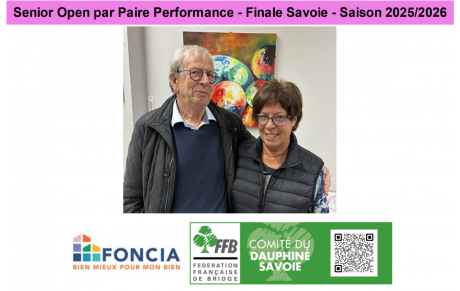 Senior Open par Paire Performance - Finale Savoie