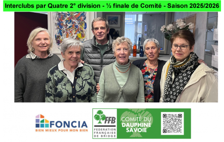 Interclubs par Quatre 2° division - ½ finale de Comité